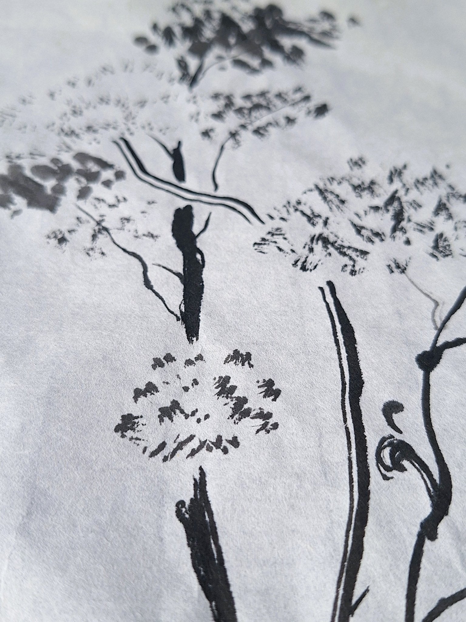 Chinese Ink Painting 'Two Vases' - Origional Art Work - Saw Framed