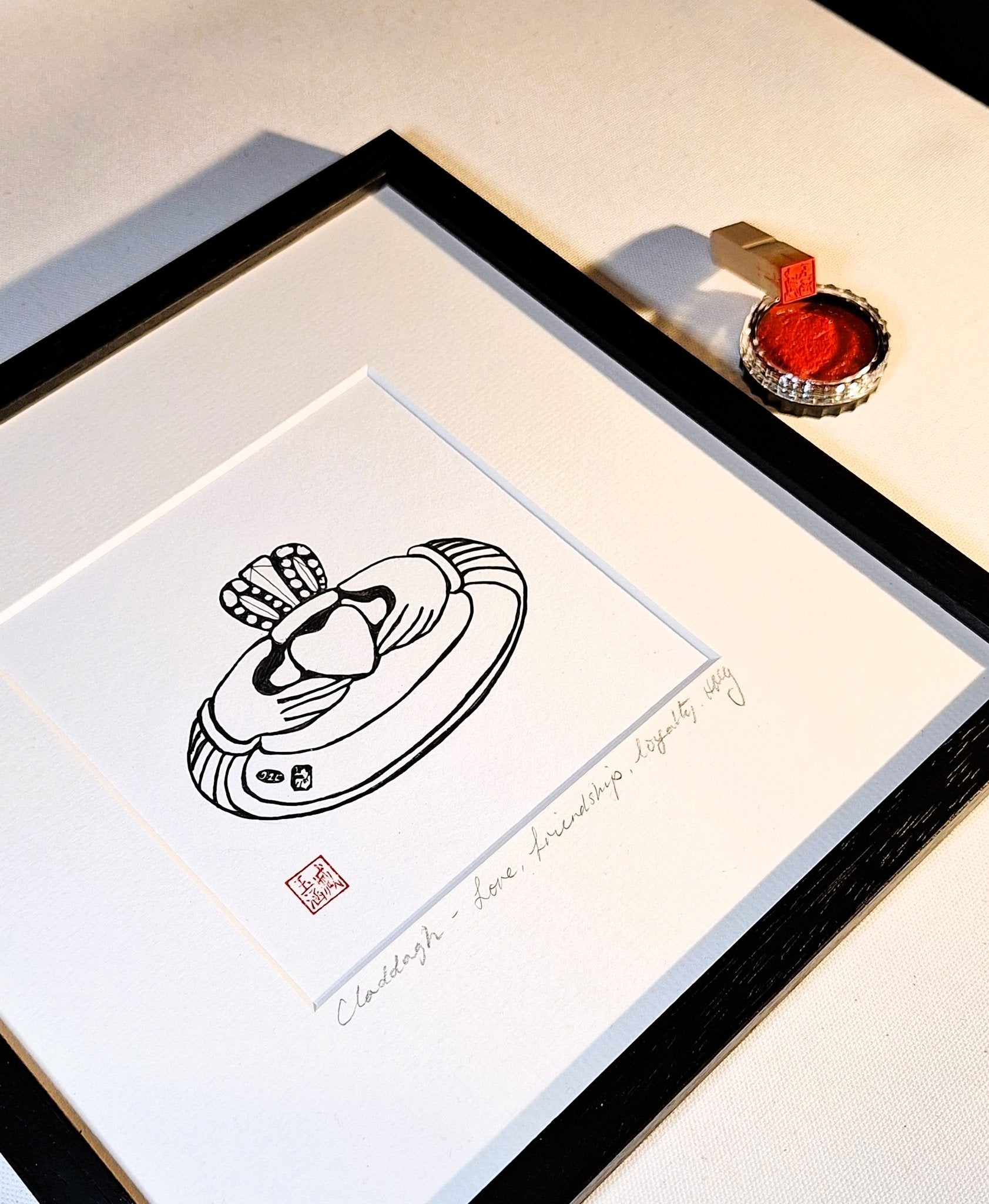 Claddagh – Love, Loyalty, Friendship - Fine Art Prints - Fine art test prints (only 2, no edition, not repeated) - Saw Framed