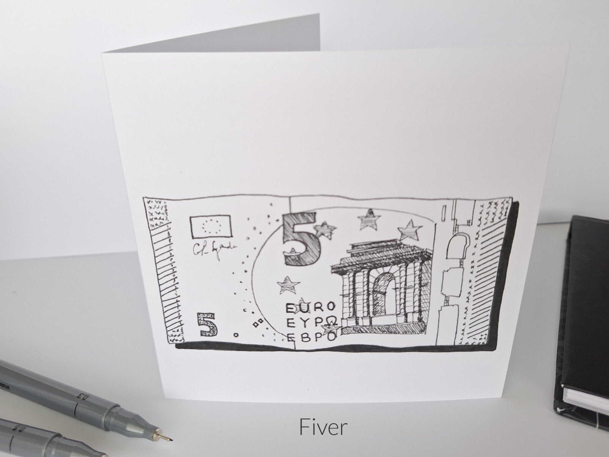 Fiver - It's An Irish Thing - Greeting Cards - Saw Framed