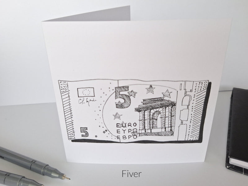 Fiver - It's An Irish Thing - Greeting Cards - Saw Framed