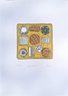 'Good Biscuits' Screenrprint - Printer's Proof of 4 - Saw Framed
