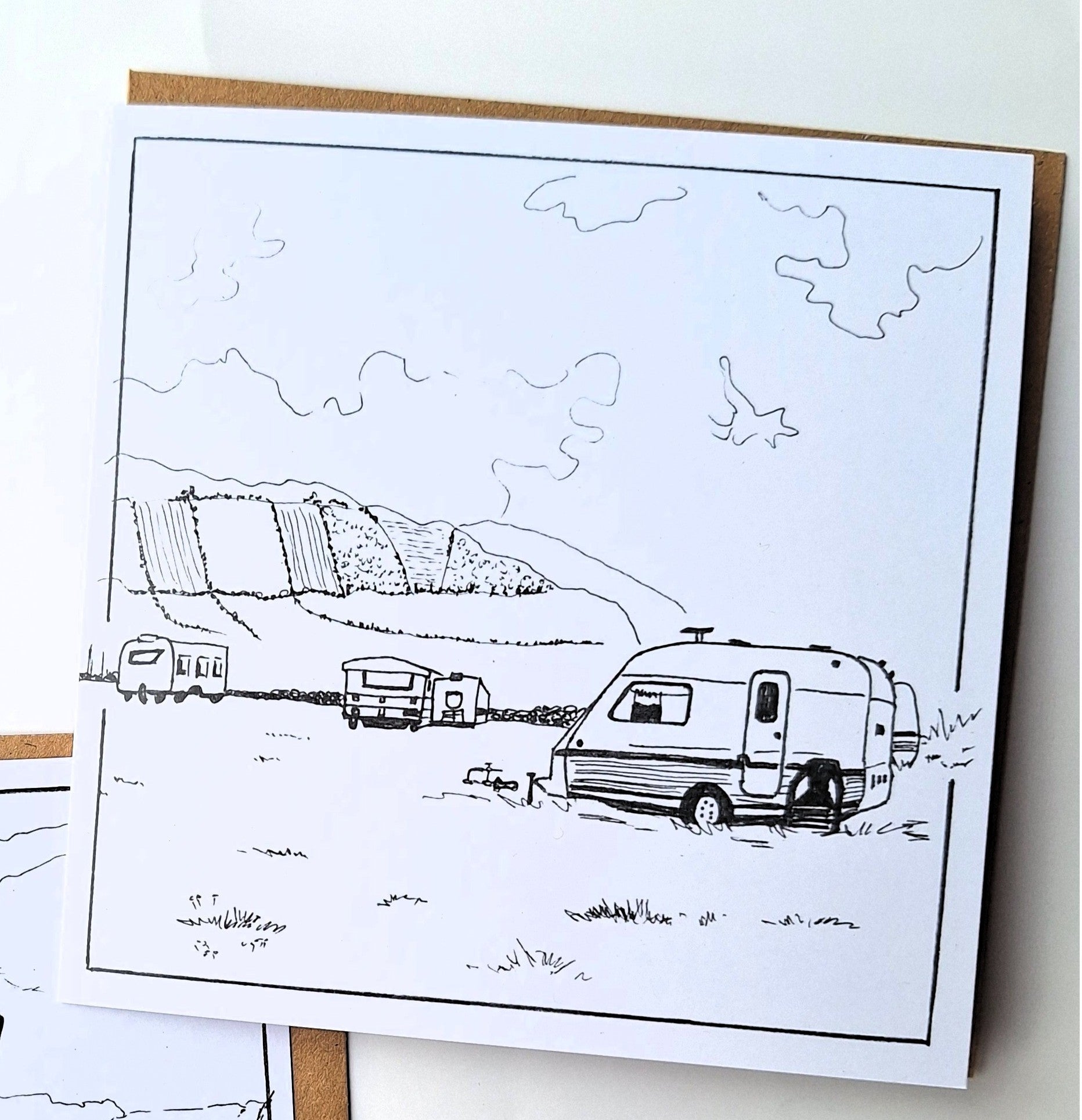 Greeting Card - Caravan - It's An Irish Thing - Saw Framed