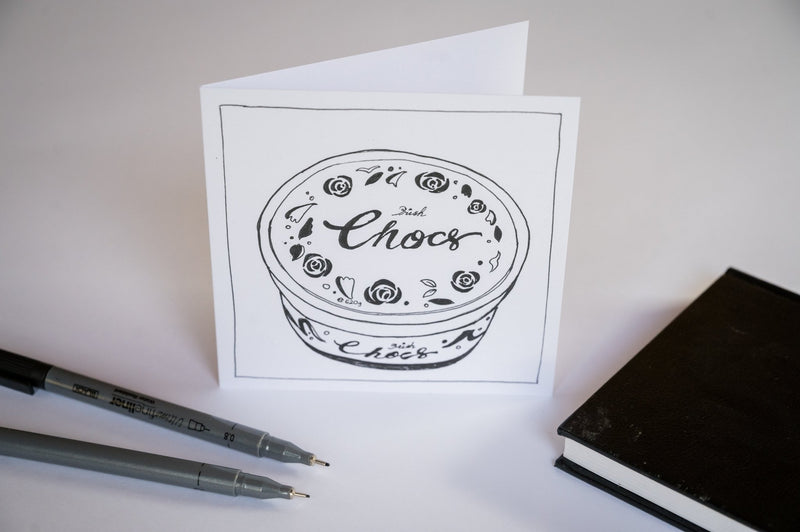 Greeting Card - Chocolate Tin - It's An Irish Thing - Saw Framed