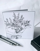 Greeting Card - Flower Bouquet - It's An Irish Thing - Saw Framed