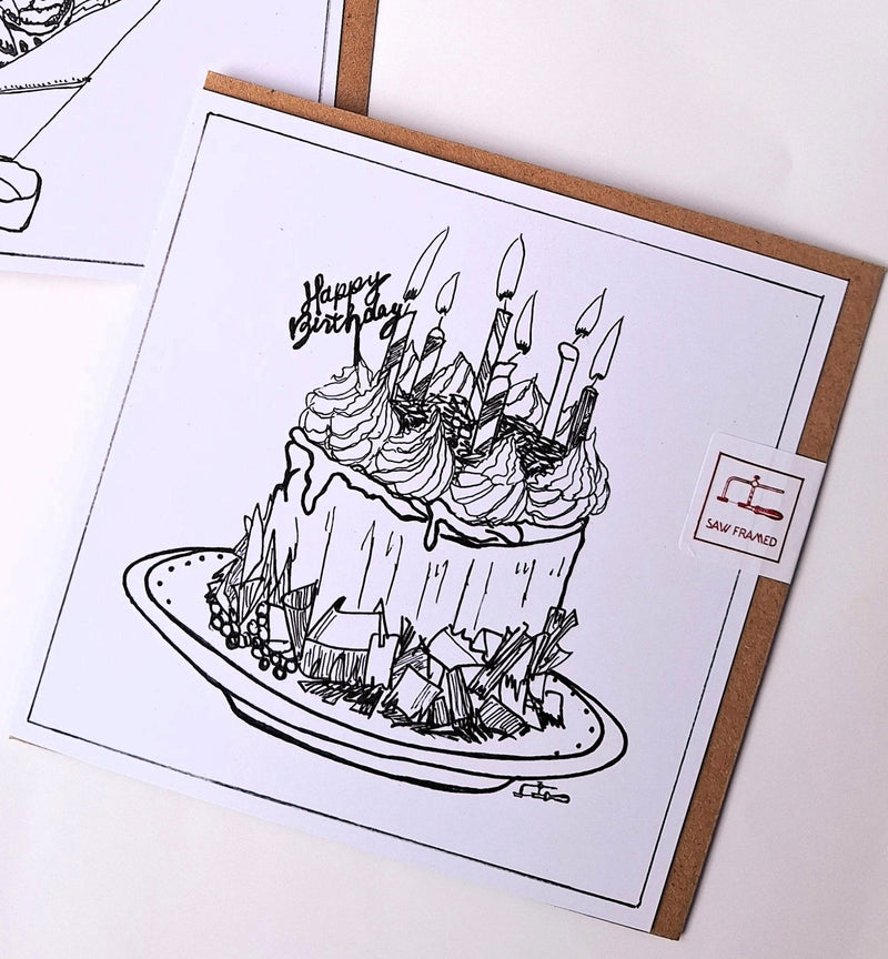 Greeting Card - Happy Birthday - It's An Irish Thing - Saw Framed