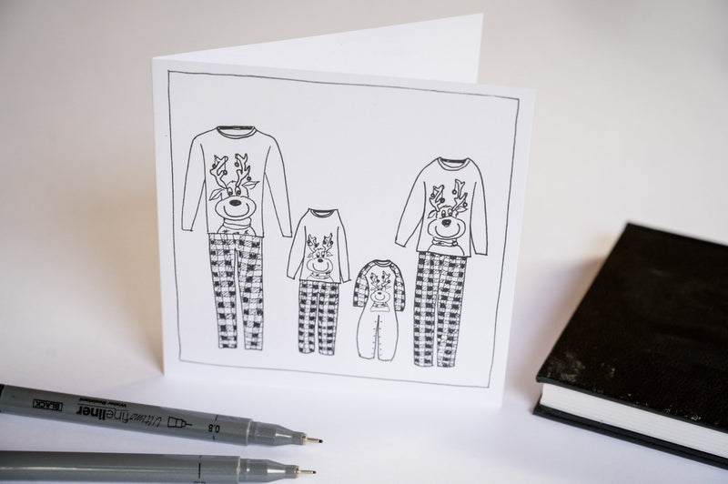 Greeting Card - Matching Christmas PJ's - It's An Irish Thing - Saw Framed