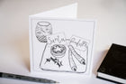 Greeting Card - Santa and Rudolgh's treat - It's An Irish Thing - Saw Framed