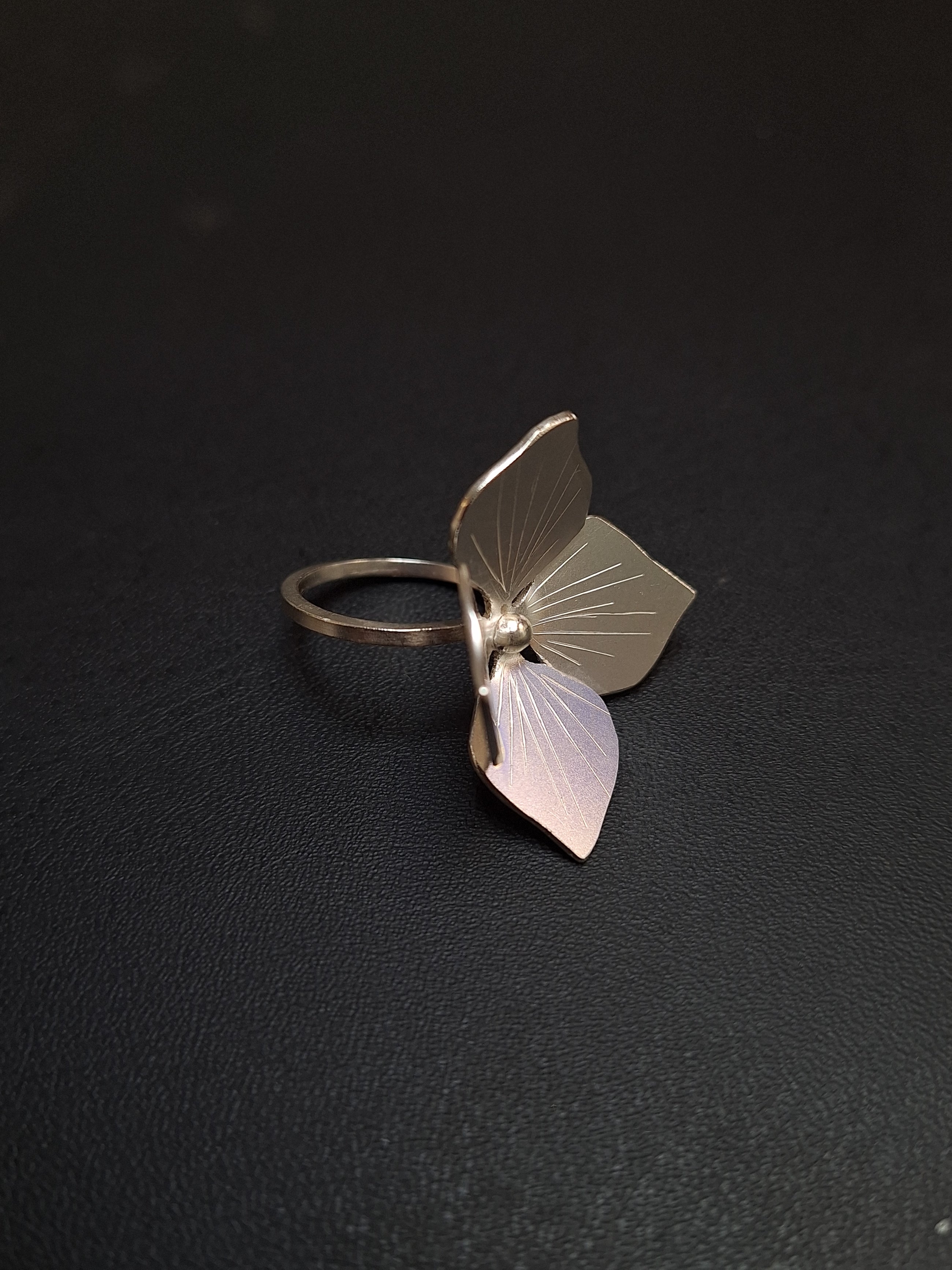 Sterling Silver Hydrangea Ring