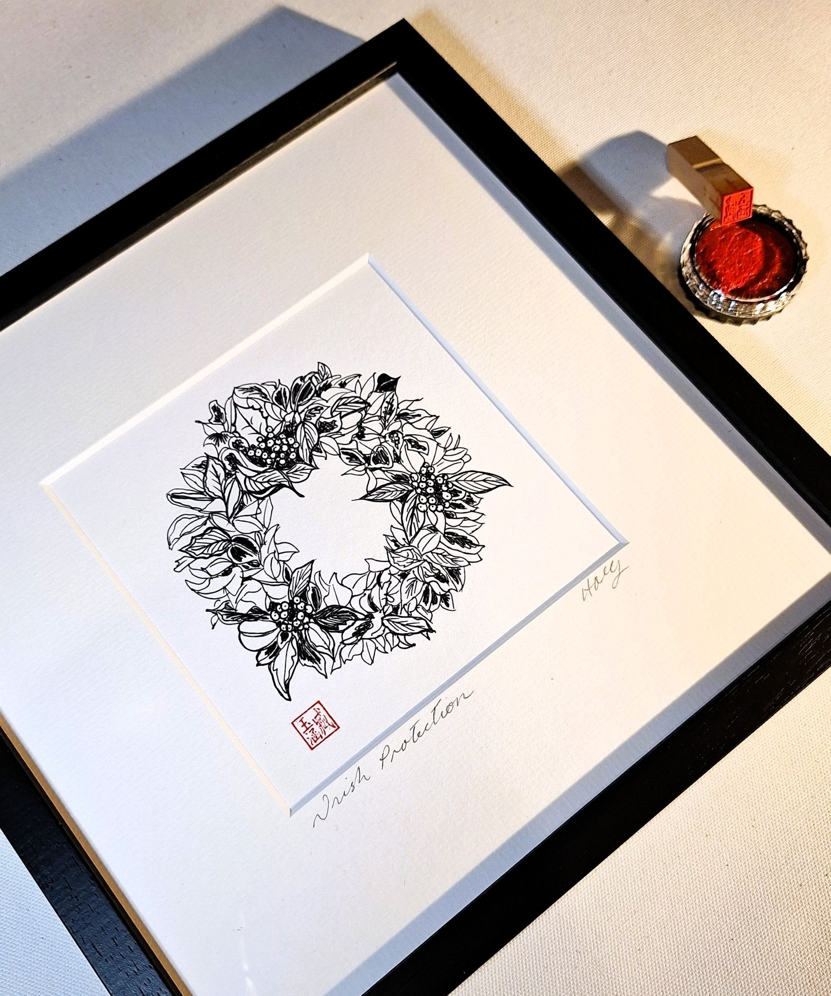 Irish Protection - Fine Art Prints - Fine art test prints (only 2, no edition, not repeated) - Saw Framed