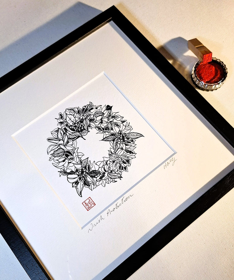 Irish Protection - Fine Art Prints - Fine art test prints (only 2, no edition, not repeated) - Saw Framed