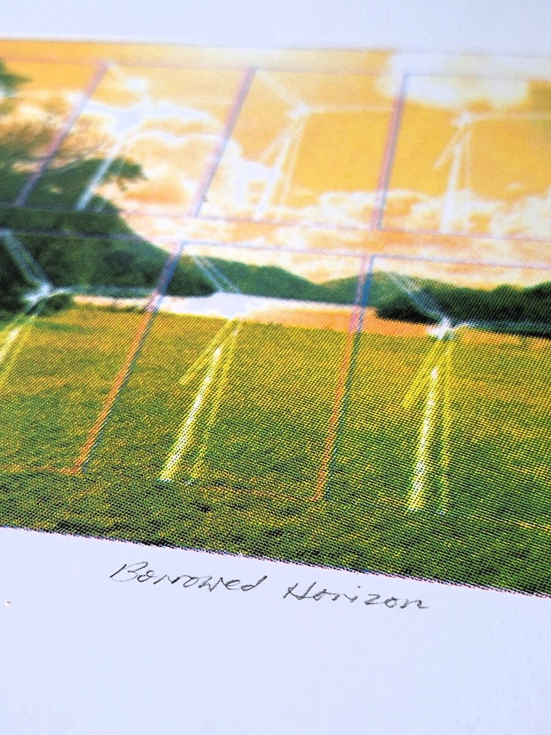Limited Edition of 6 - 'Borrowed Horizon' CMYK Screenrprint - Saw Framed