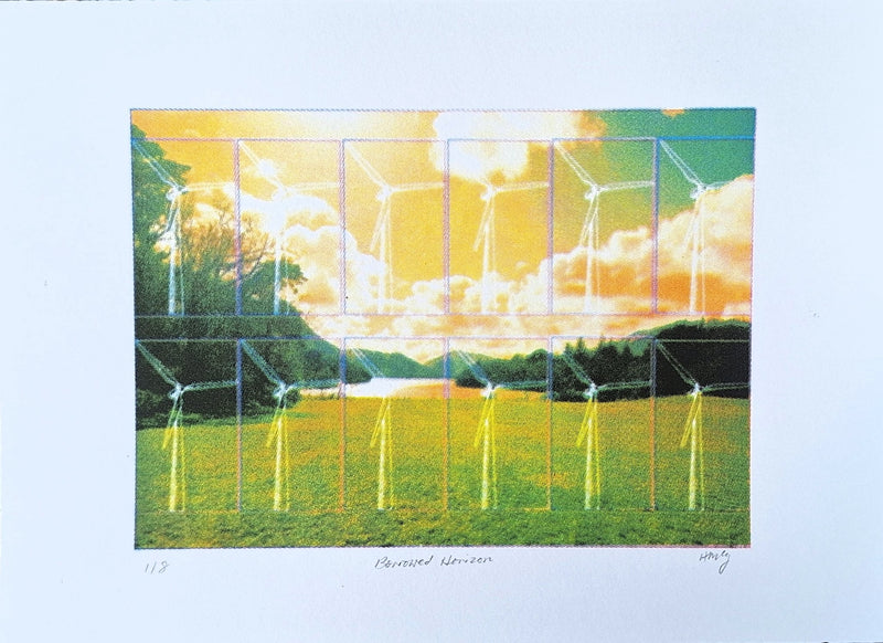 Limited Edition of 6 - 'Borrowed Horizon' CMYK Screenrprint - Saw Framed
