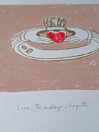 'Love, Friendship, Loyalty' Screenrprint - Limited Edition of 5 - Saw Framed