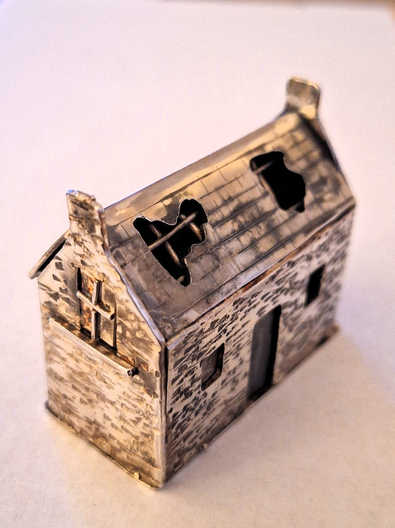 'Most affordable Irish property' Sterling Silver Miniature Sculpture - Original Work - Saw Framed