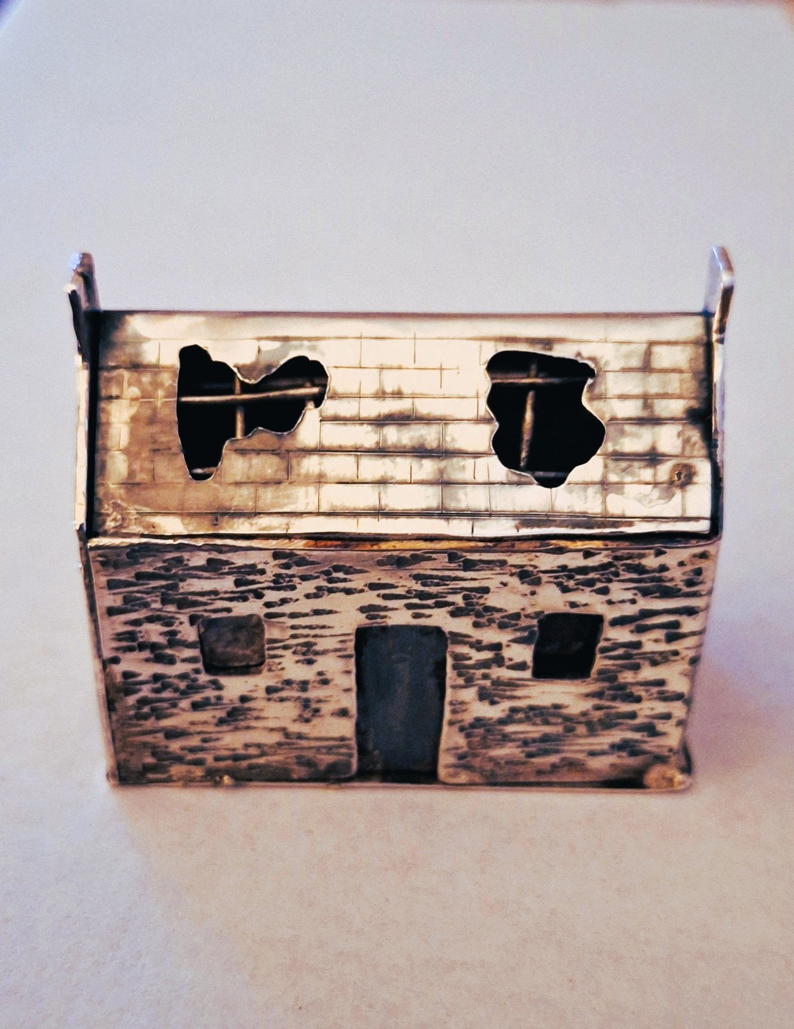 'Most affordable Irish property' Sterling Silver Miniature Sculpture - Original Work - Saw Framed