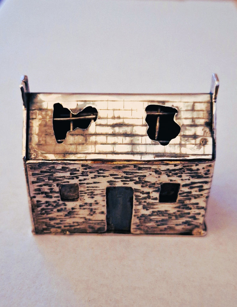 'Most affordable Irish property' Sterling Silver Miniature Sculpture - Original Work - Saw Framed