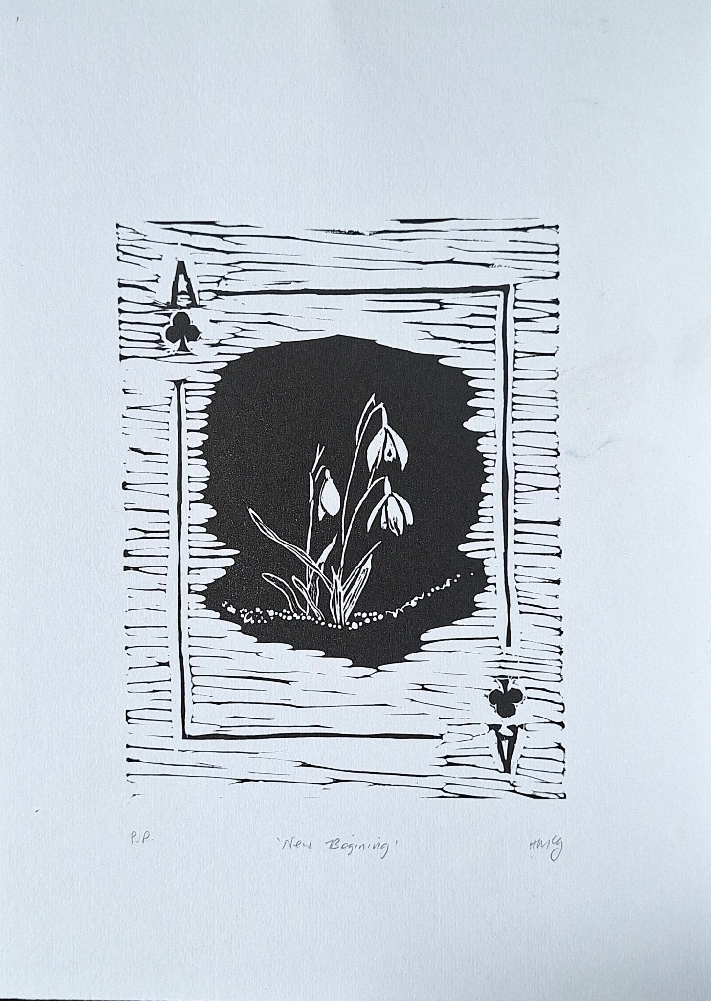 'New Begining' Screenrprint - Limited Edition of 2 & PP - Saw Framed