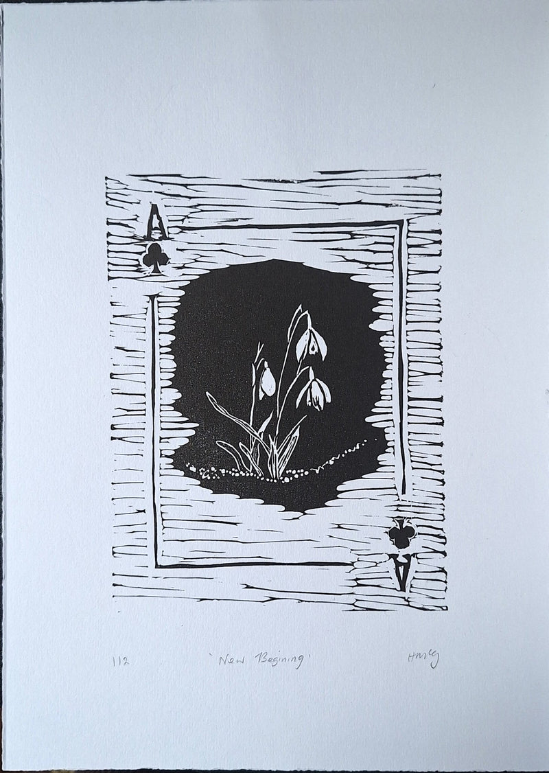 'New Begining' Screenrprint - Limited Edition of 2 & PP - Saw Framed