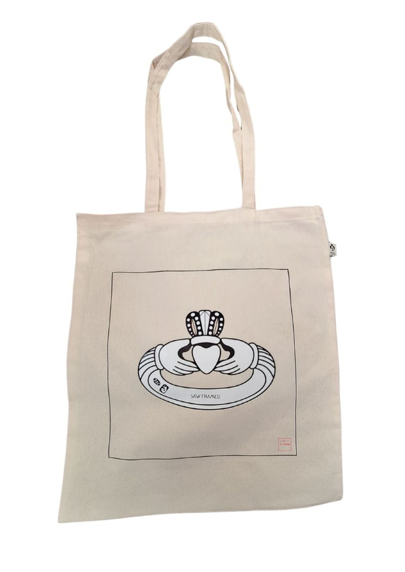 Organic Cotton Tote Bags - Saw Framed