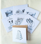 Pack of Greeting Cards - 7 design - Making Home - Saw Framed