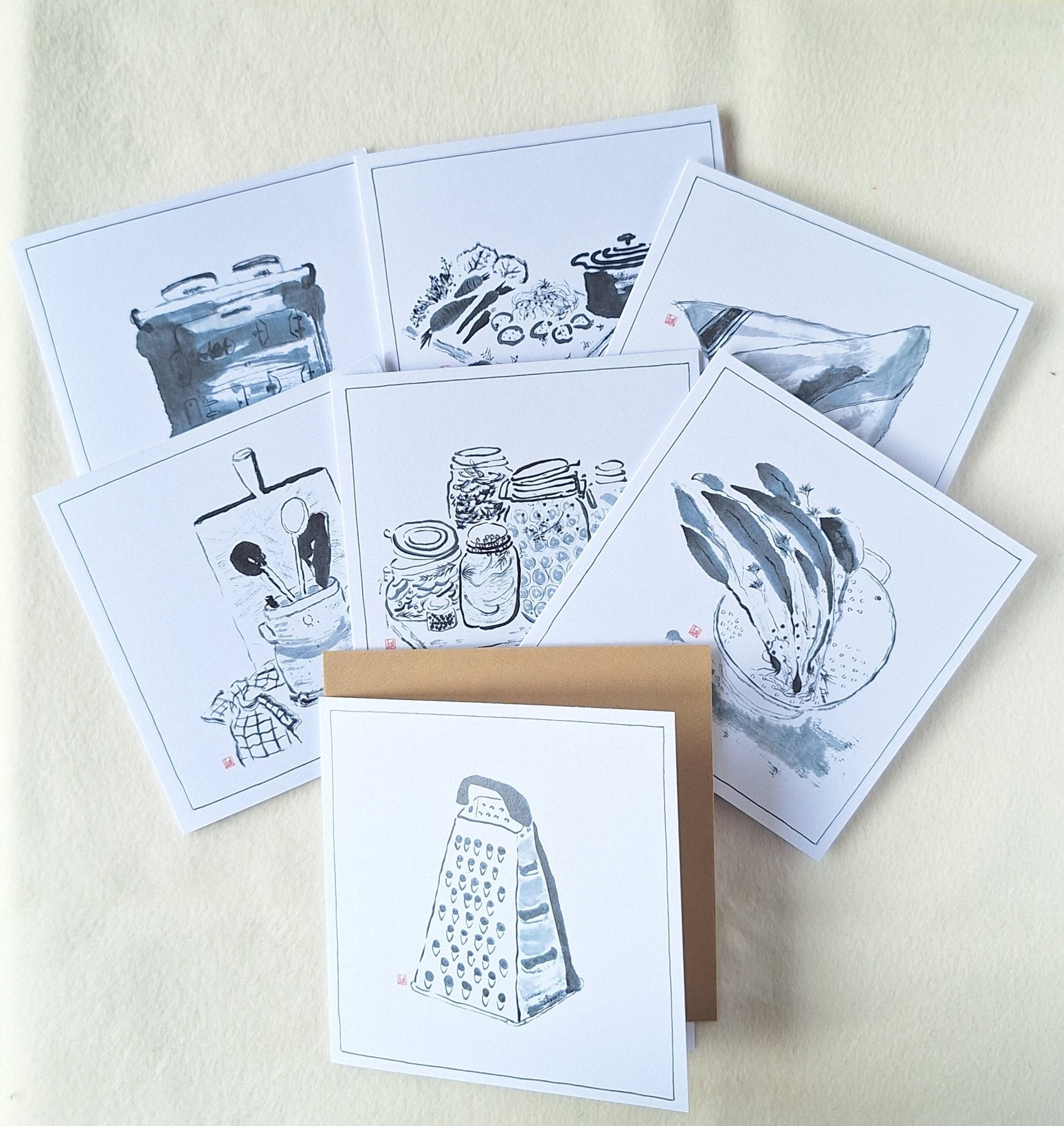 Pack of Greeting Cards - 7 design - Making Home - Saw Framed