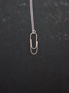 Sterling silver paper clip necklace