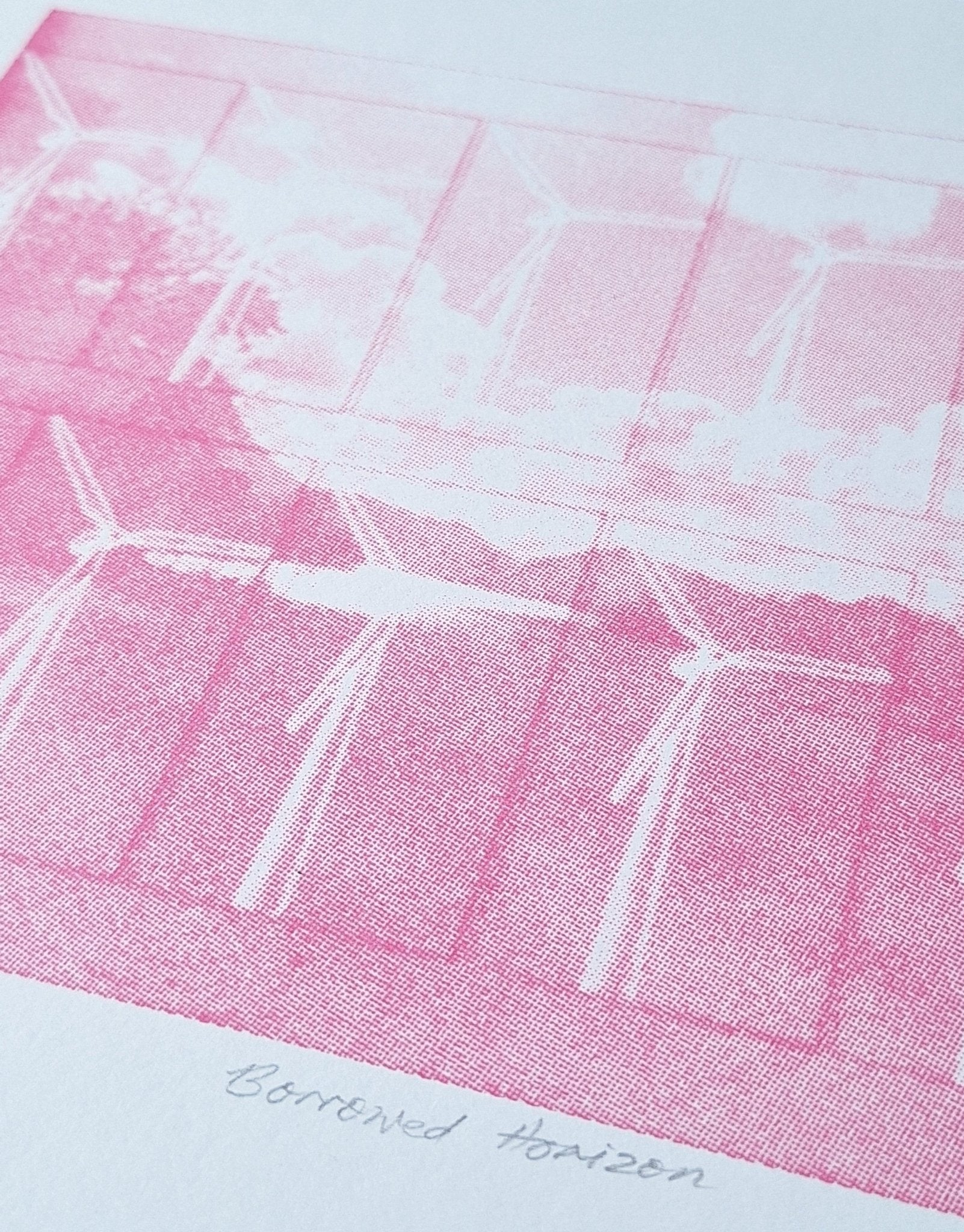 Printer's Proof (of 4) - 'Borrowed Horizon' CMYK Screenrprint (Magenta) - Saw Framed