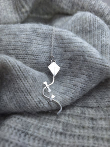 Sterling silver kite necklace
