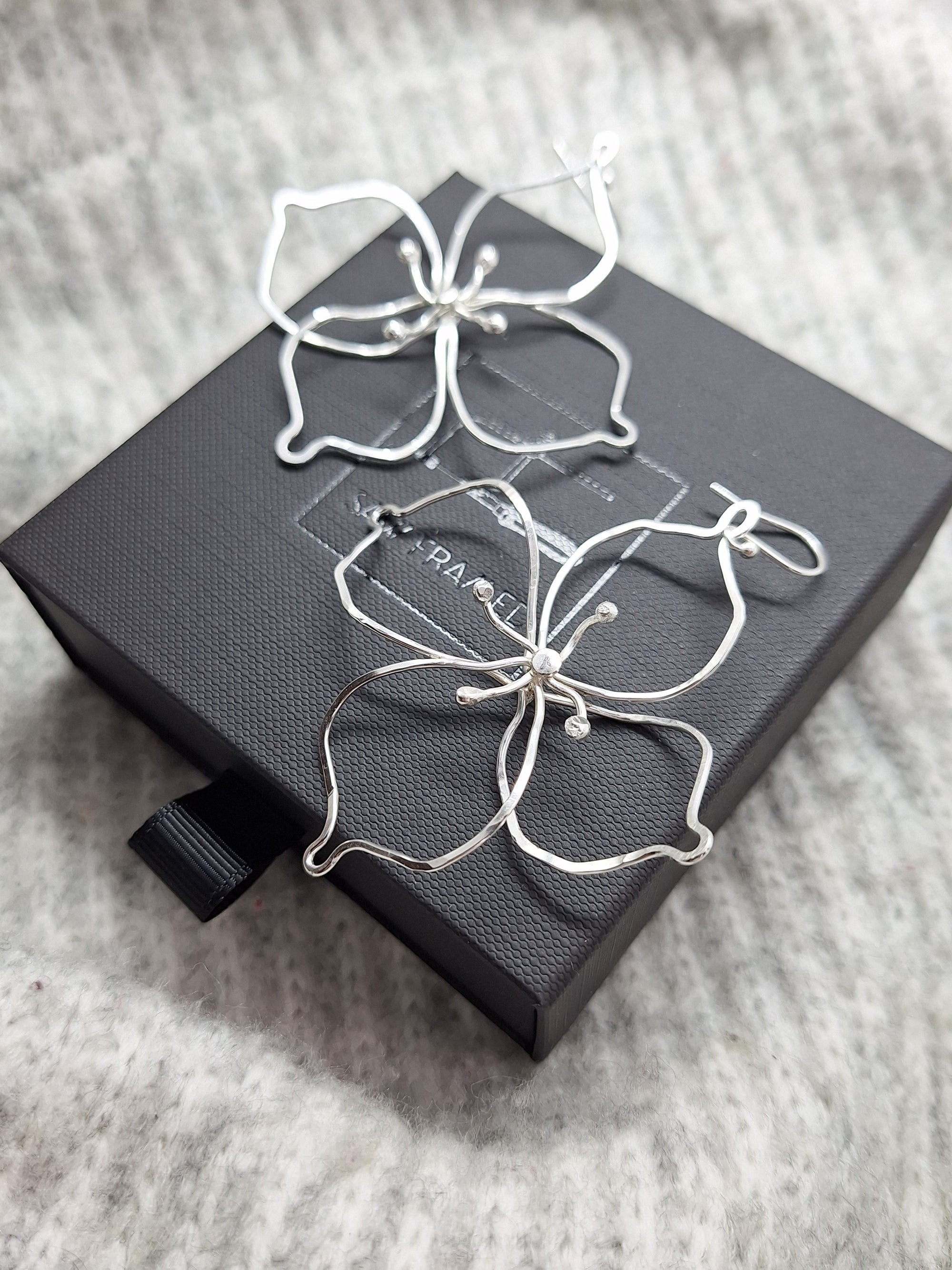 Sterling Silver Large Wire Flower