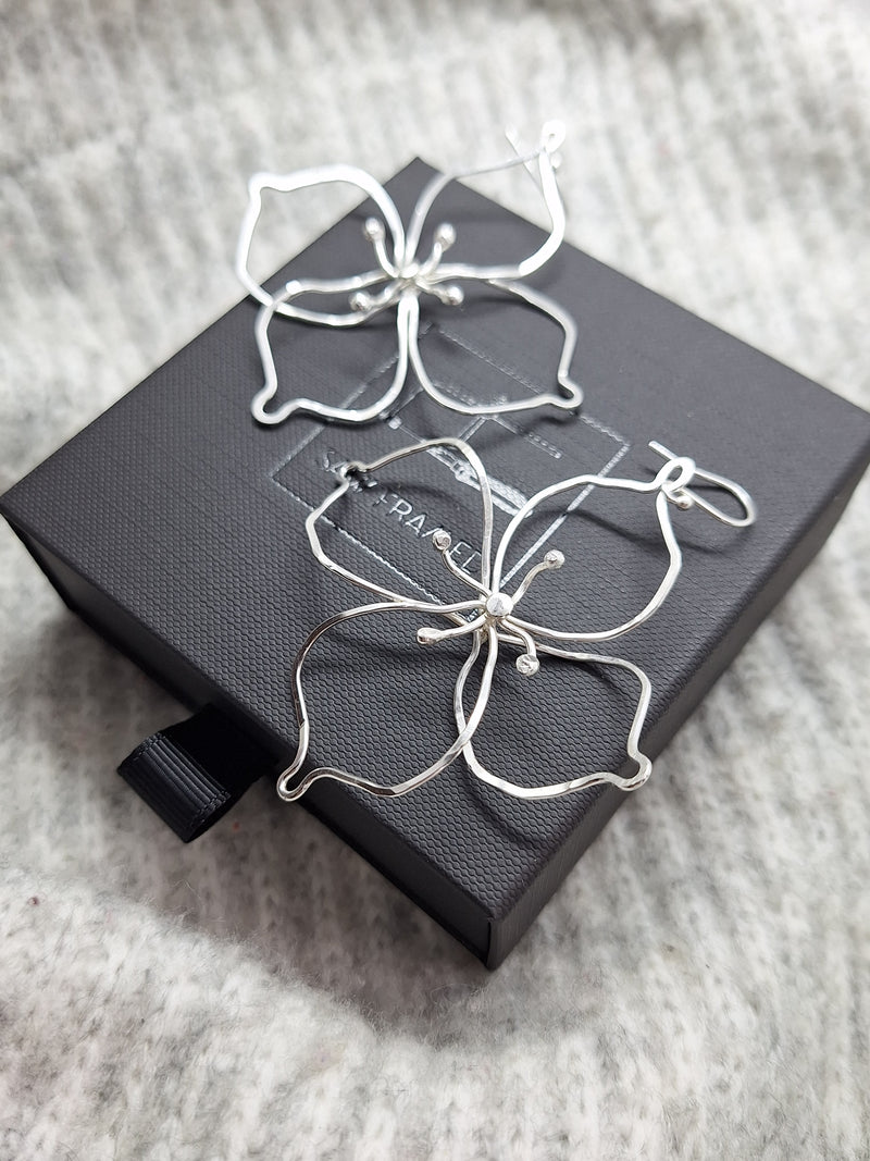 Sterling Silver Large Wire Flower