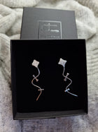 Sterling silver kite earrings