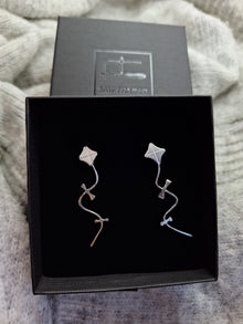 Sterling silver kite earrings