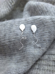 Sterling silver balloons earrings