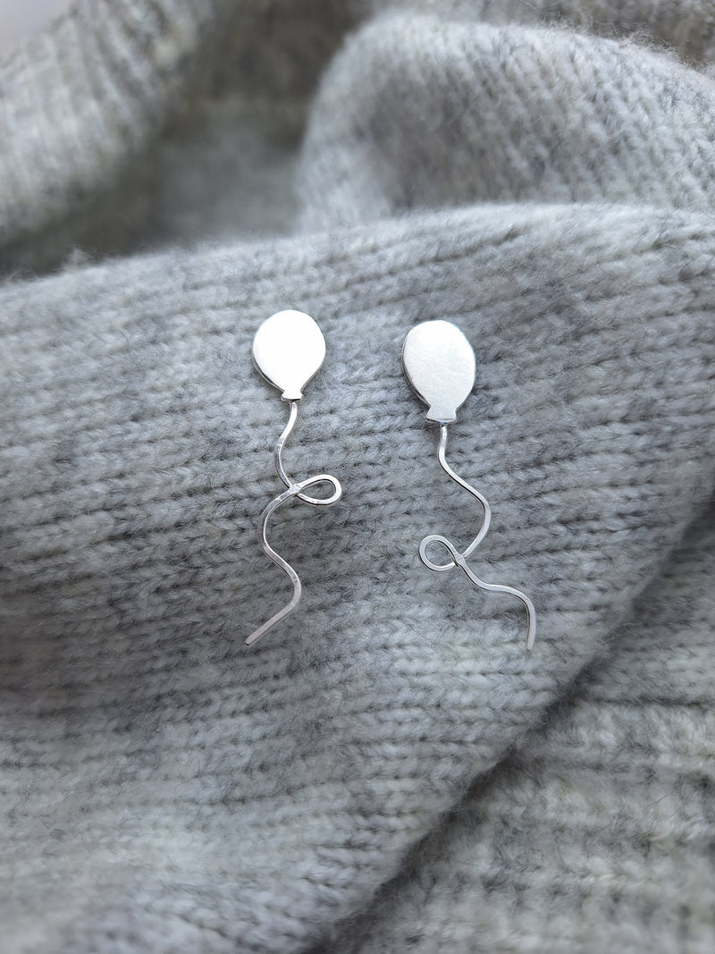 Sterling silver balloons earrings