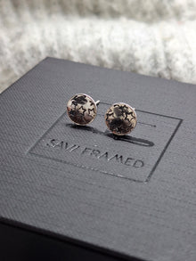 Sterling Silver Written In The Stars Round Ear Studs