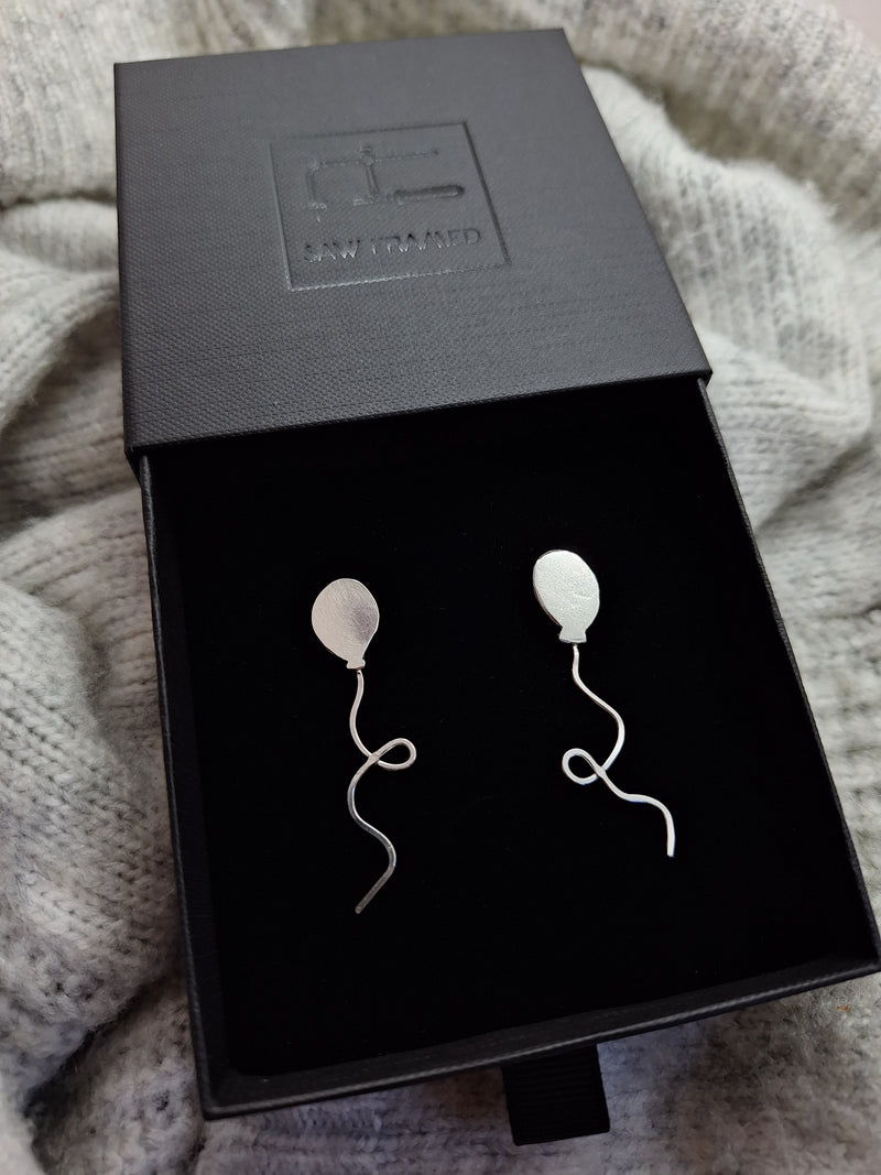 Sterling silver balloons earrings