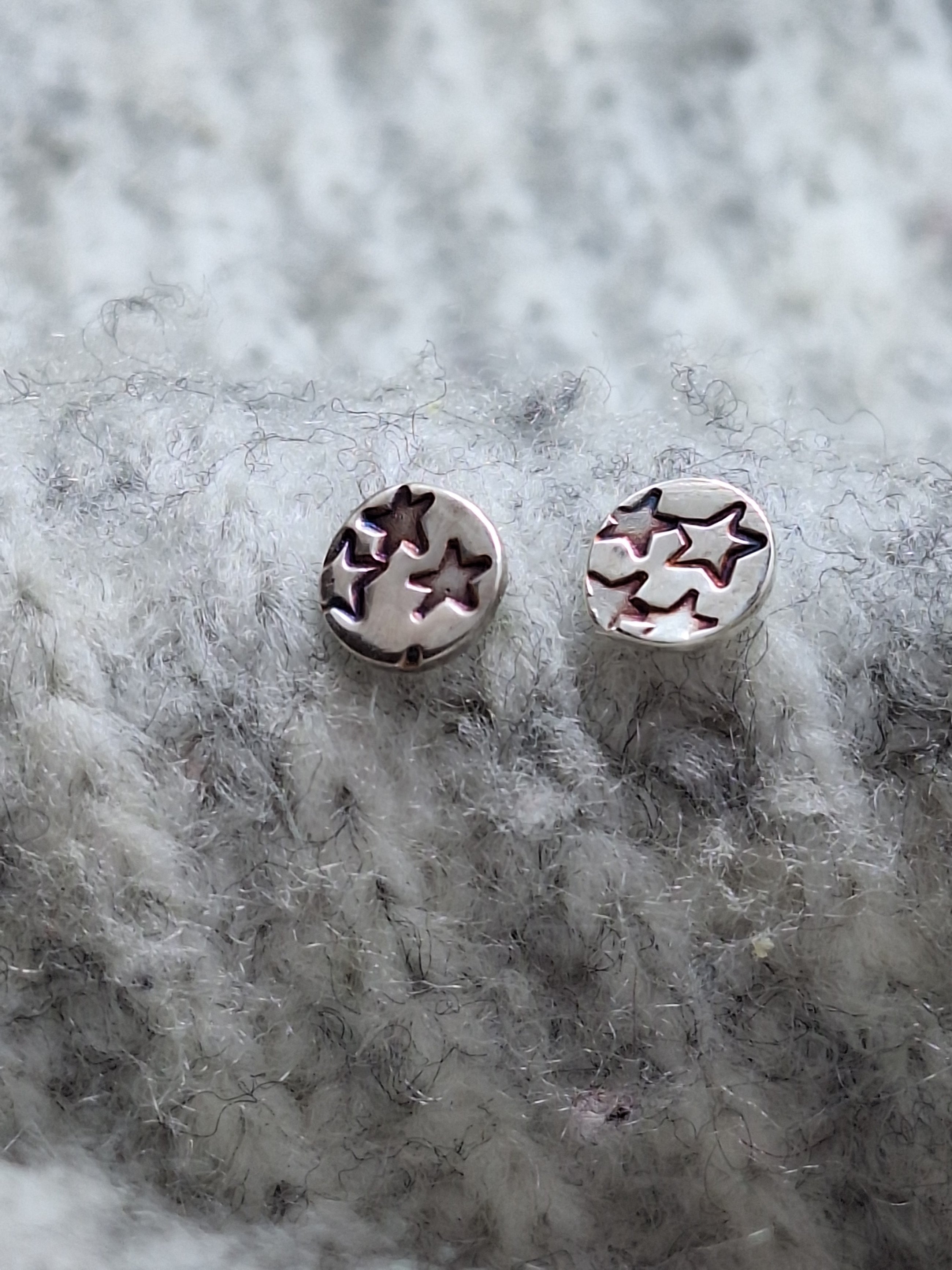 Sterling Silver Written In The Stars Tiny Ear Studs