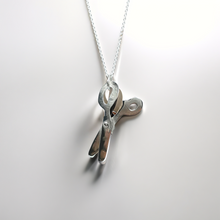 Sterling silver scissors necklace