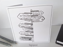 Signpost - It's An Irish Thing - Greeting Card - Saw Framed