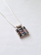 Small Pendant - Irish Tweed Silver - Saw Framed