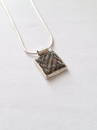 Small Pendant - Irish Tweed Silver - Saw Framed