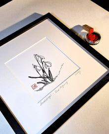 Snowdrops, New Beginning - Fine Art Prints - Fine art test prints (only 2, no edition, not repeated) - Saw Framed
