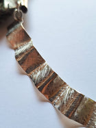 Statement Herrigbone Shoulder Piece / Necklace - Irish Tweed Silver - Saw Framed