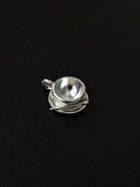 Sterling silver cup and saucer necklace - Saw Framed