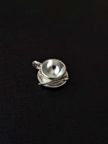 Sterling silver cup and saucer necklace - Saw Framed