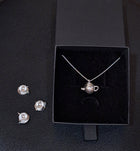 Sterling silver cup and saucer necklace - Saw Framed
