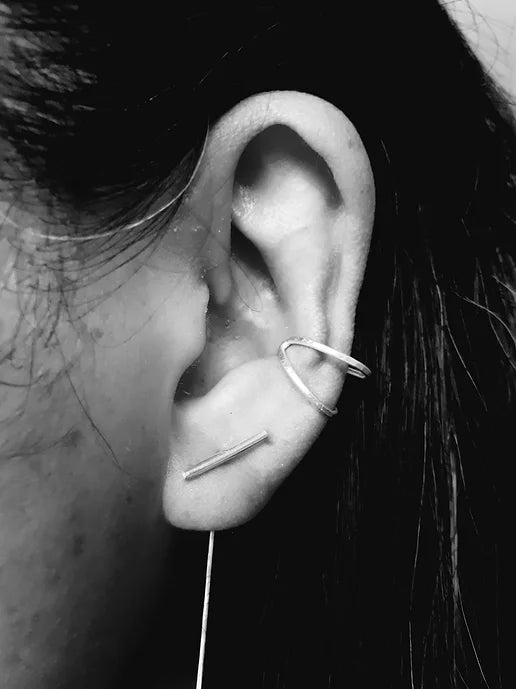 Sterling silver ear cuff (single) - Saw Framed