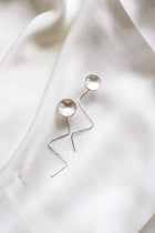 Sterling silver jellyfish earrings - Saw Framed