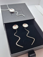 Sterling silver jellyfish earrings - Saw Framed