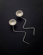 Sterling silver jellyfish earrings - Saw Framed